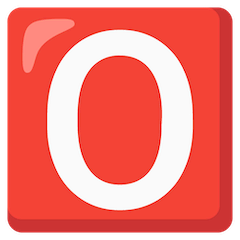 O Button (Blood Type) Emoji on Google Android and Chromebooks