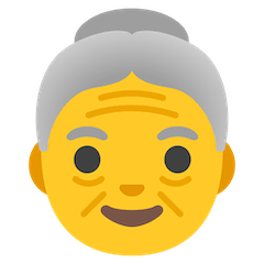 Donna anziana Emoji Google Android, Chromebook