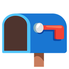 Geöffneter Briefkasten mit Fahne unten Emoji Google Android, Chromebook
