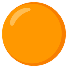 Оранжевый круг Эмодзи на Google Android и Chromebook