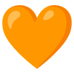 Orange Heart Emoji on Google Android and Chromebooks
