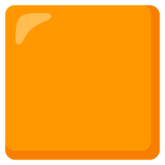 🟧 Quadrado cor de laranja Emoji nos Google Android, Chromebooks