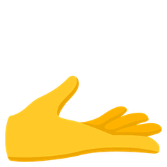 Palm Up Hand Emoji on Google Android and Chromebooks