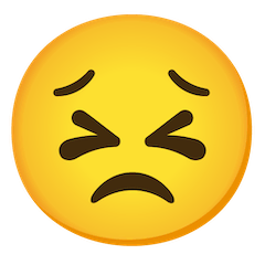 😣 Persevering Face Emoji on Google Android and Chromebooks