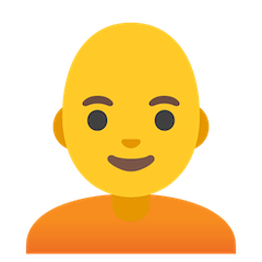 🧑‍🦲 Pessoa sem cabelo Emoji nos Google Android, Chromebooks