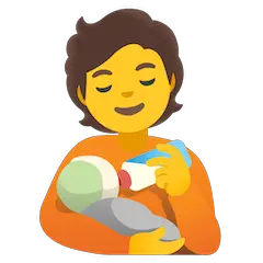 Pessoa alimentando bebê Emoji Google Android, Chromebook