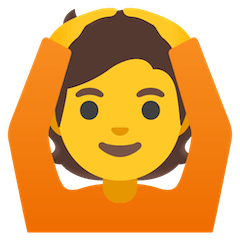 🙆 Persona con le braccia alzate sopra la testa Emoji su Google Android, Chromebooks