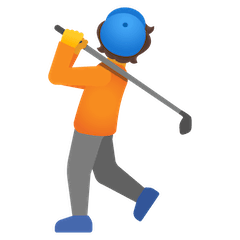Person Golfing Emoji on Google Android and Chromebooks