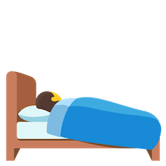 Person in Bed Emoji on Google Android and Chromebooks
