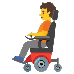 🧑‍🦼 Persona in sedia a rotelle motorizzata Emoji su Google Android, Chromebooks