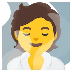 🧖 Persona en una sauna Emoji en Google Android, Chromebooks