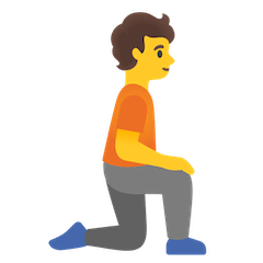 Person Kneeling Facing Right on Google
