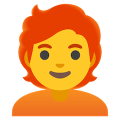 🧑‍🦰 Persona con capelli rossi Emoji su Google Android, Chromebooks