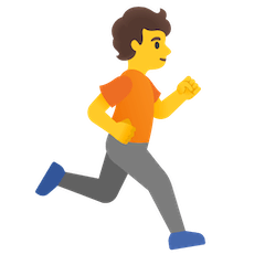 Persoană alergând cu fața la dreapta on Google