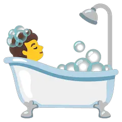 🛀 Person Taking Bath Emoji on Google Android and Chromebooks