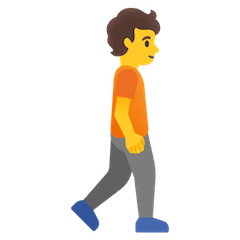 Άτομο που περπατάει αντιμέτωπο με τα δεξιά on Google