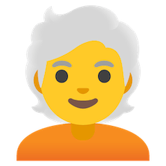 🧑‍🦳 Person mit weißem Haar Emoji auf Google Android, Chromebook