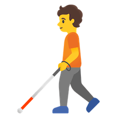 🧑‍🦯 Person With White Cane Emoji on Google Android and Chromebooks