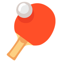 Raquete e bola de ténis de mesa Emoji Google Android, Chromebook