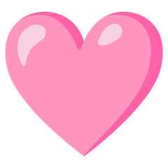 🩷 Cuore Rosa Emoji su Google Android, Chromebooks