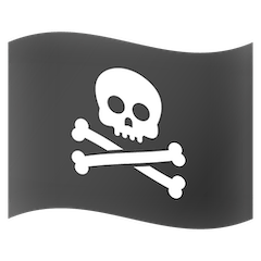 Пиратский флаг Эмодзи на Google Android и Chromebook