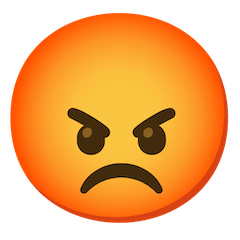 Cara ofendida Emoji Google Android, Chromebook