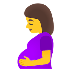 Беременная женщина Эмодзи на Google Android и Chromebook