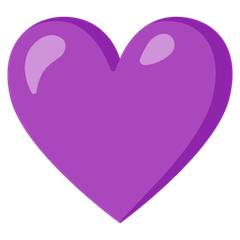 💜 Lila Herz Emoji auf Google Android, Chromebook
