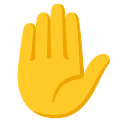 Mão levantada Emoji Google Android, Chromebook