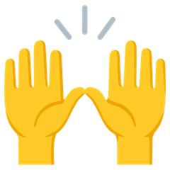 🙌 Mãos no ar em celebração Emoji nos Google Android, Chromebooks