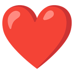 Corazón rojo Emoji Google Android, Chromebook