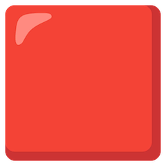 Quadrado vermelho Emoji Google Android, Chromebook