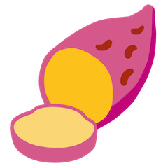 Roasted Sweet Potato Emoji on Google Android and Chromebooks