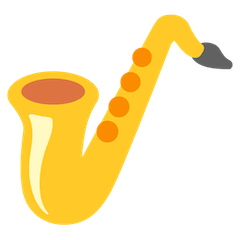 Saxofón Emoji Google Android, Chromebook