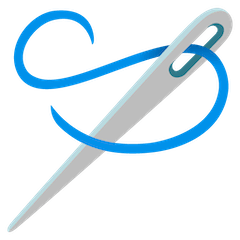 Sewing Needle Emoji on Google Android and Chromebooks