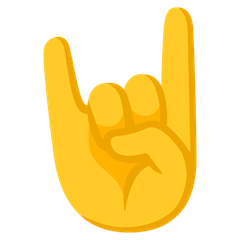 Sign of the Horns Emoji on Google Android and Chromebooks