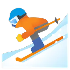 Esquiador Emoji Google Android, Chromebook