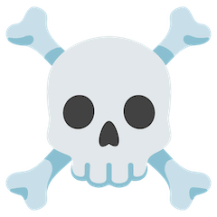 Totenkopf mit gekreuzten Knochen Emoji Google Android, Chromebook