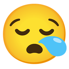 😪 Faccina assonnata Emoji su Google Android, Chromebooks