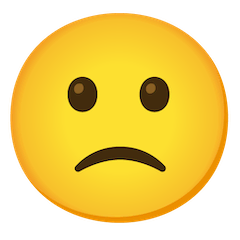 Slightly Frowning Face Emoji on Google Android and Chromebooks