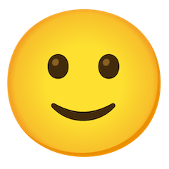 Cara ligeramente sonriente Emoji Google Android, Chromebook