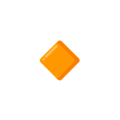 Rombo arancione piccolo Emoji Google Android, Chromebook
