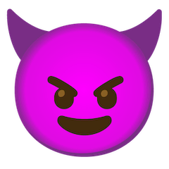 Smiling Face With Horns Emoji on Google Android and Chromebooks