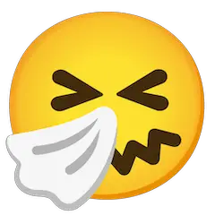 Cara estornudando Emoji Google Android, Chromebook