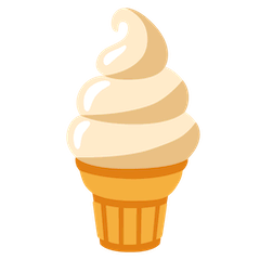 Мягкое мороженое Эмодзи на Google Android и Chromebook