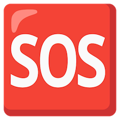 Знак SOS Эмодзи на Google Android и Chromebook