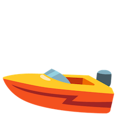 Скоростная лодка Эмодзи на Google Android и Chromebook