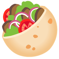 Bocadillo de pan de pita Emoji Google Android, Chromebook