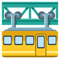 🚟 Ferrovia sospesa Emoji su Google Android, Chromebooks