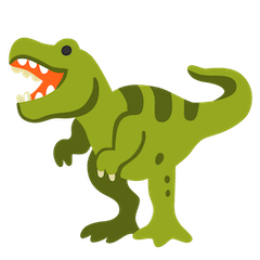 🦖 Тираннозавр Эмодзи на Google Android и Chromebook